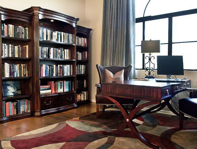 The library at The Watermark at Beverly Hills.