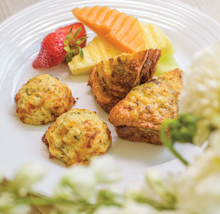 Gourmet Bites on plate.