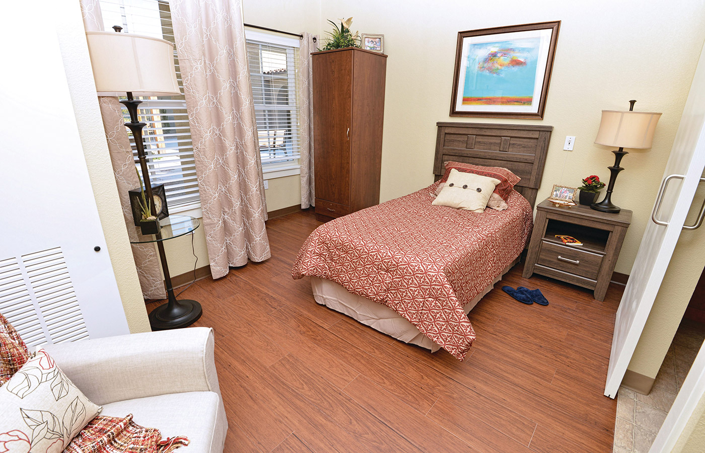 A suite in Caliche Senior Living.