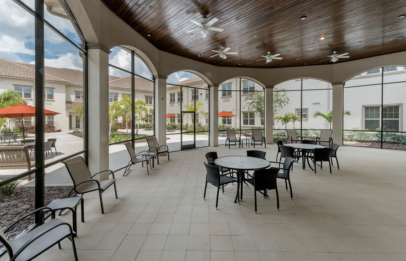 The patio at The Glades at ChampionsGate.
