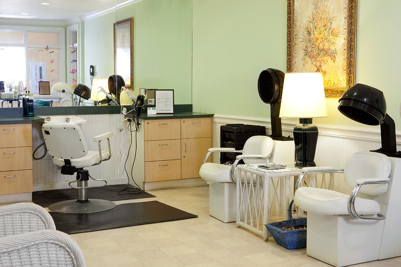 The salon at East Village Place.