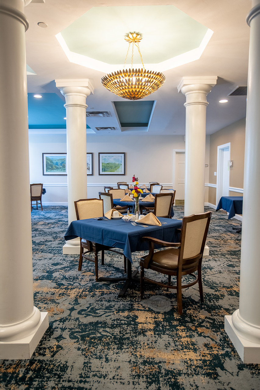 A dining area at East Village Place.