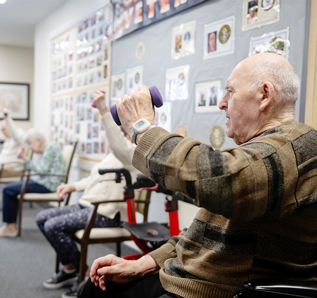 A person working out.