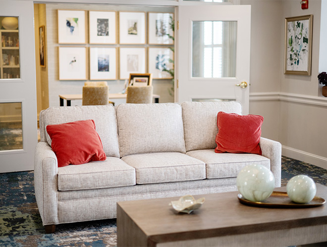 A living room with a couch.