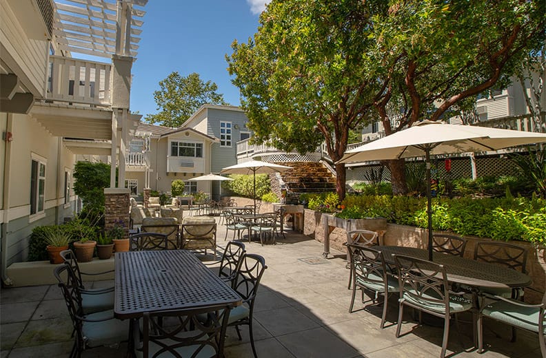 Fremont Hills patio seating.