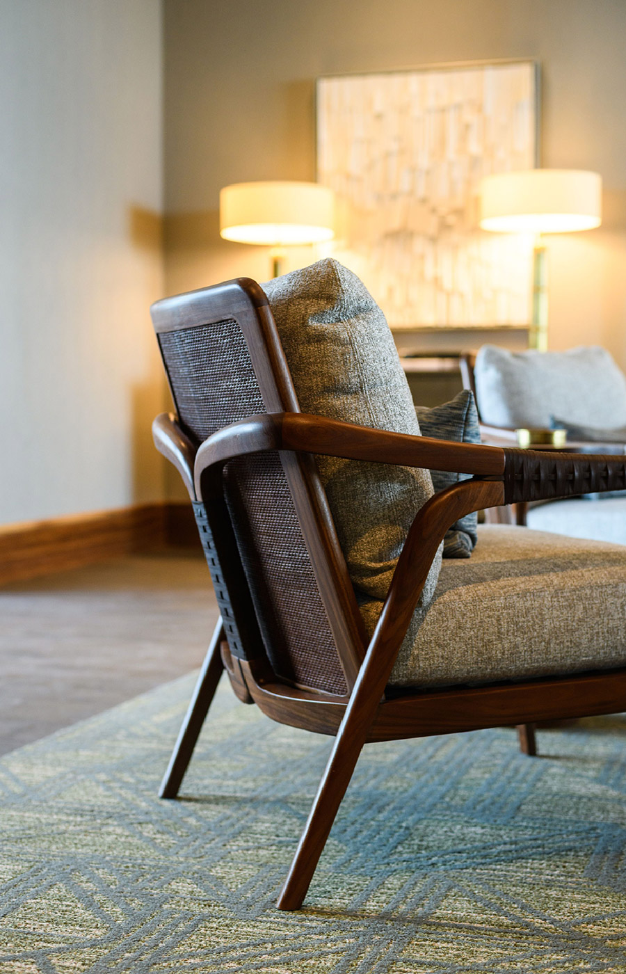 A chair in the dining area.