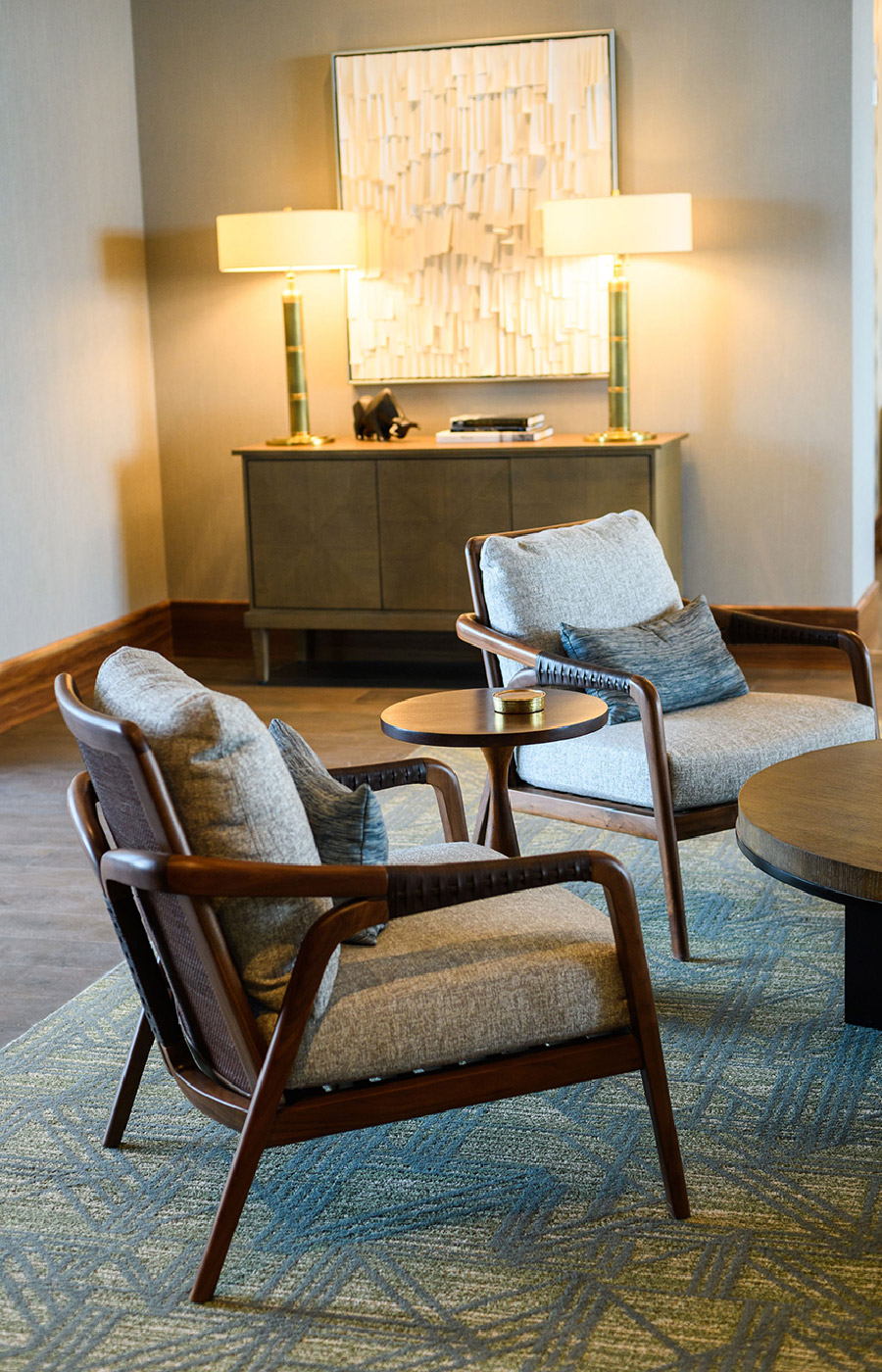 A chair in the dining area.