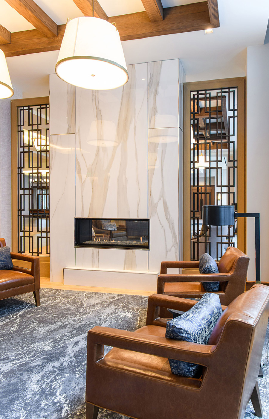 The lobby at The Watermark at Houston Heights.