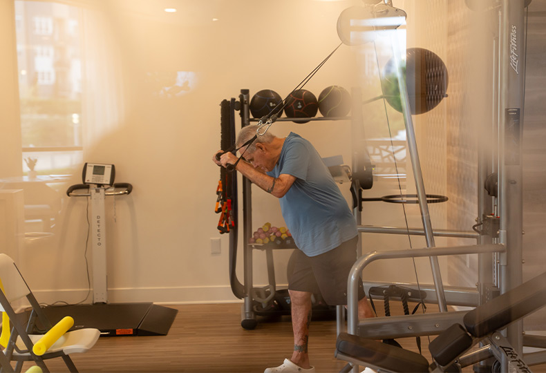 A person working out.