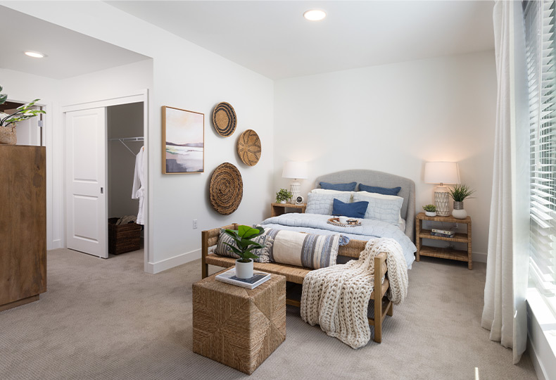 A fully furnished bedroom.