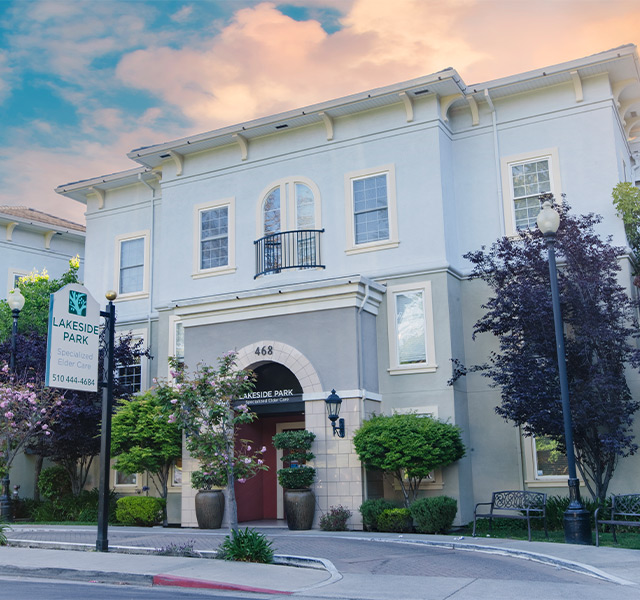 The exterior of a building.