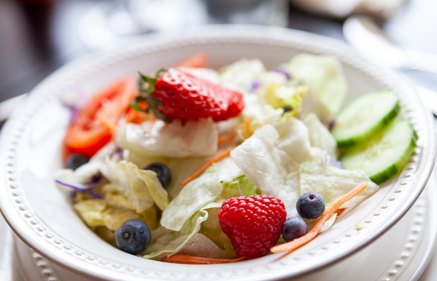 Bowl of salad.