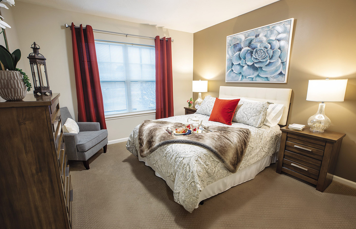 An apartment at The Legacy at Erie Station.