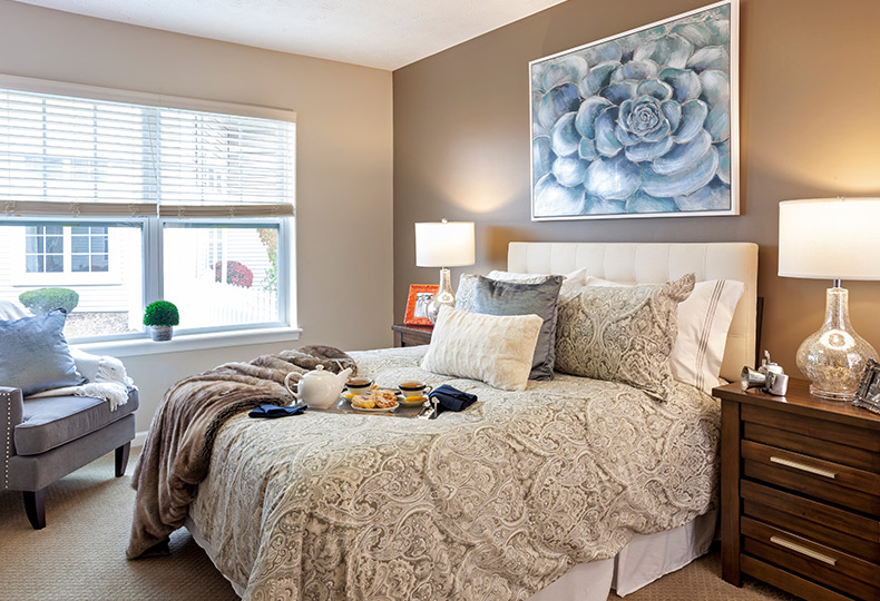 An apartment at The Legacy at Erie Station.