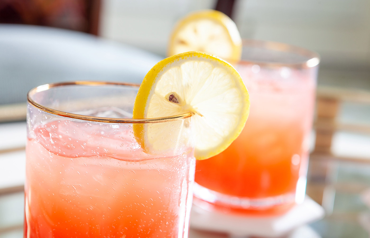 Two cocktails.