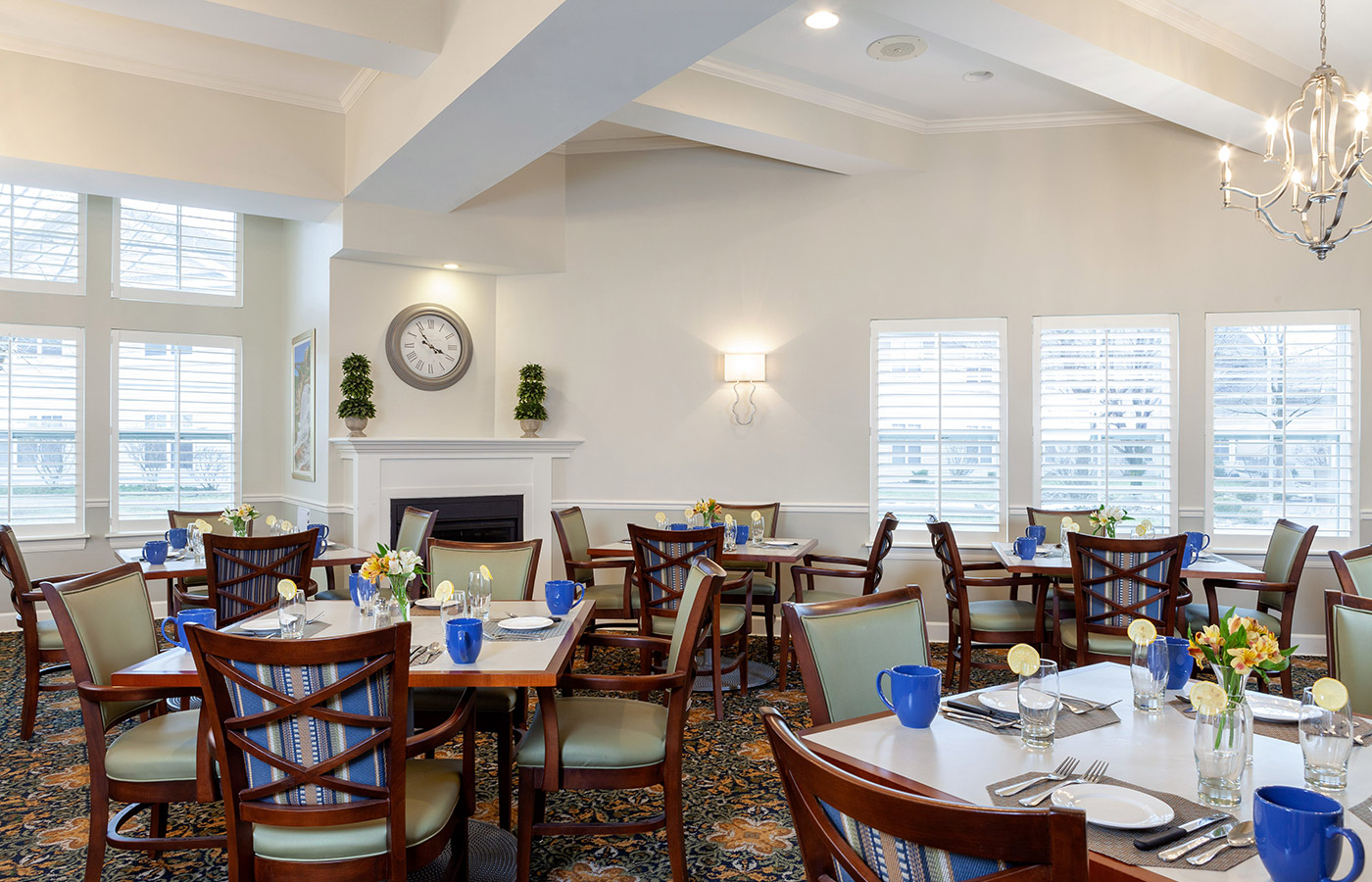 A dining area at The Legacy at Park Crescent.