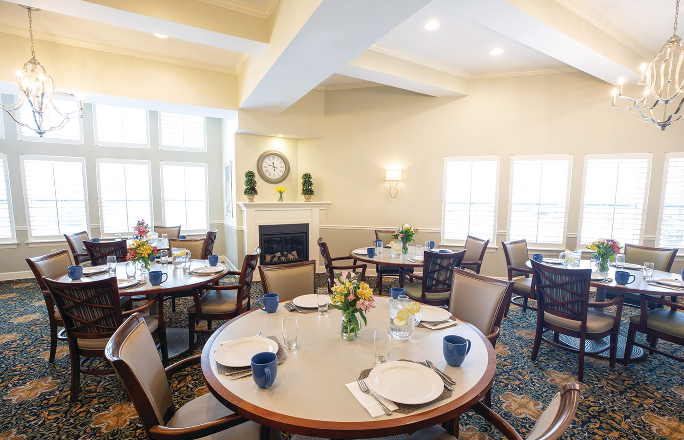 A dining area at The Legacy at Park Crescent.