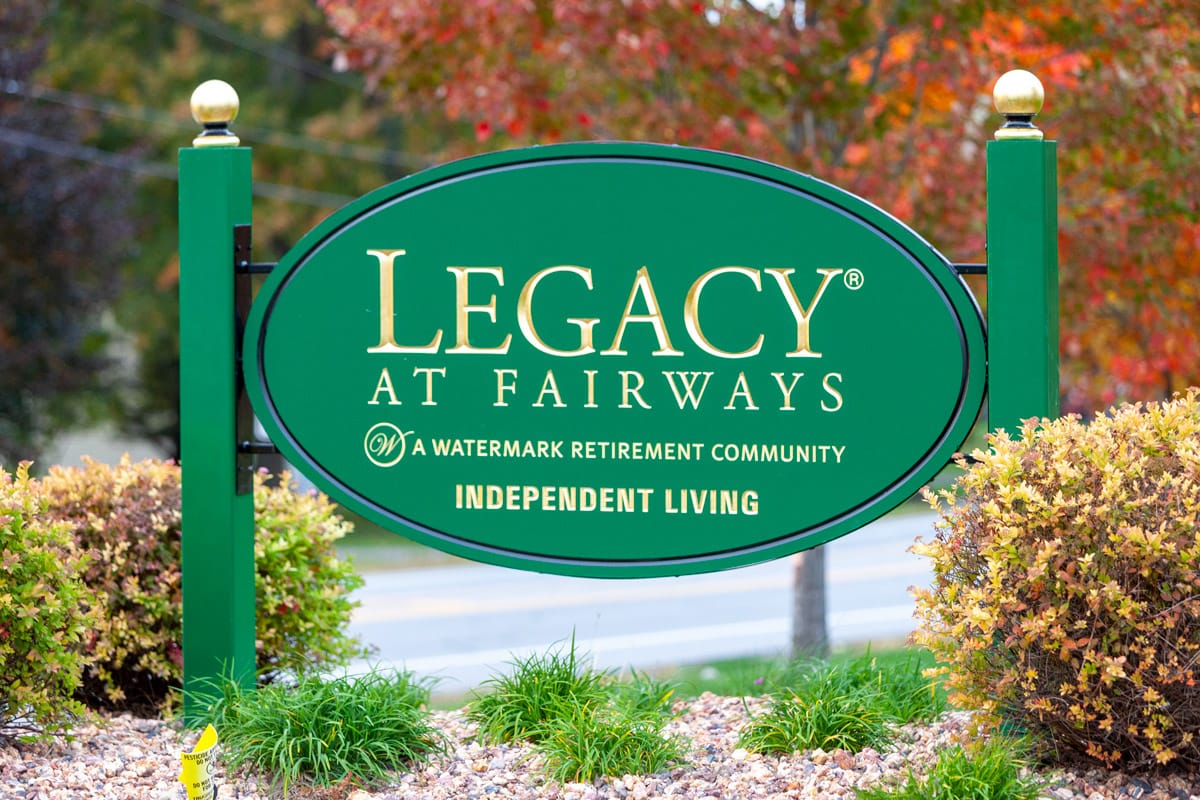 The Legacy at Fairways sign.
