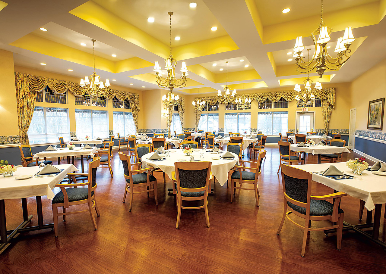 The dining area at The Legacy at Parklands.