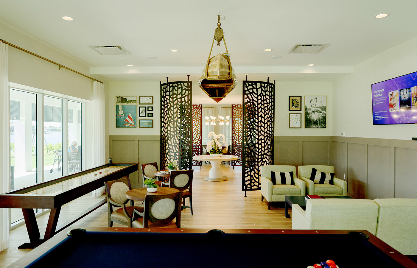 A game lounge.