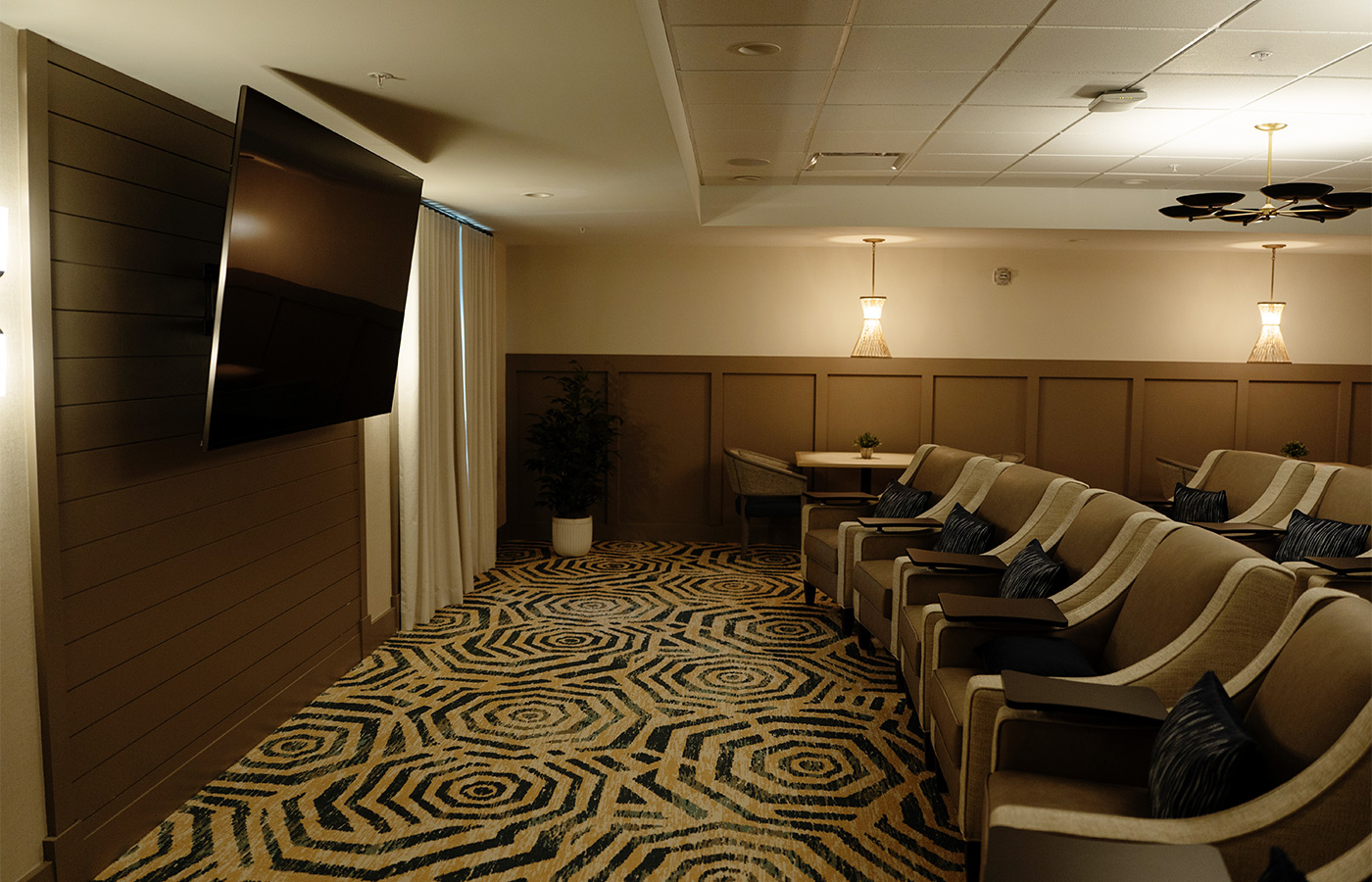 A theater with seating.