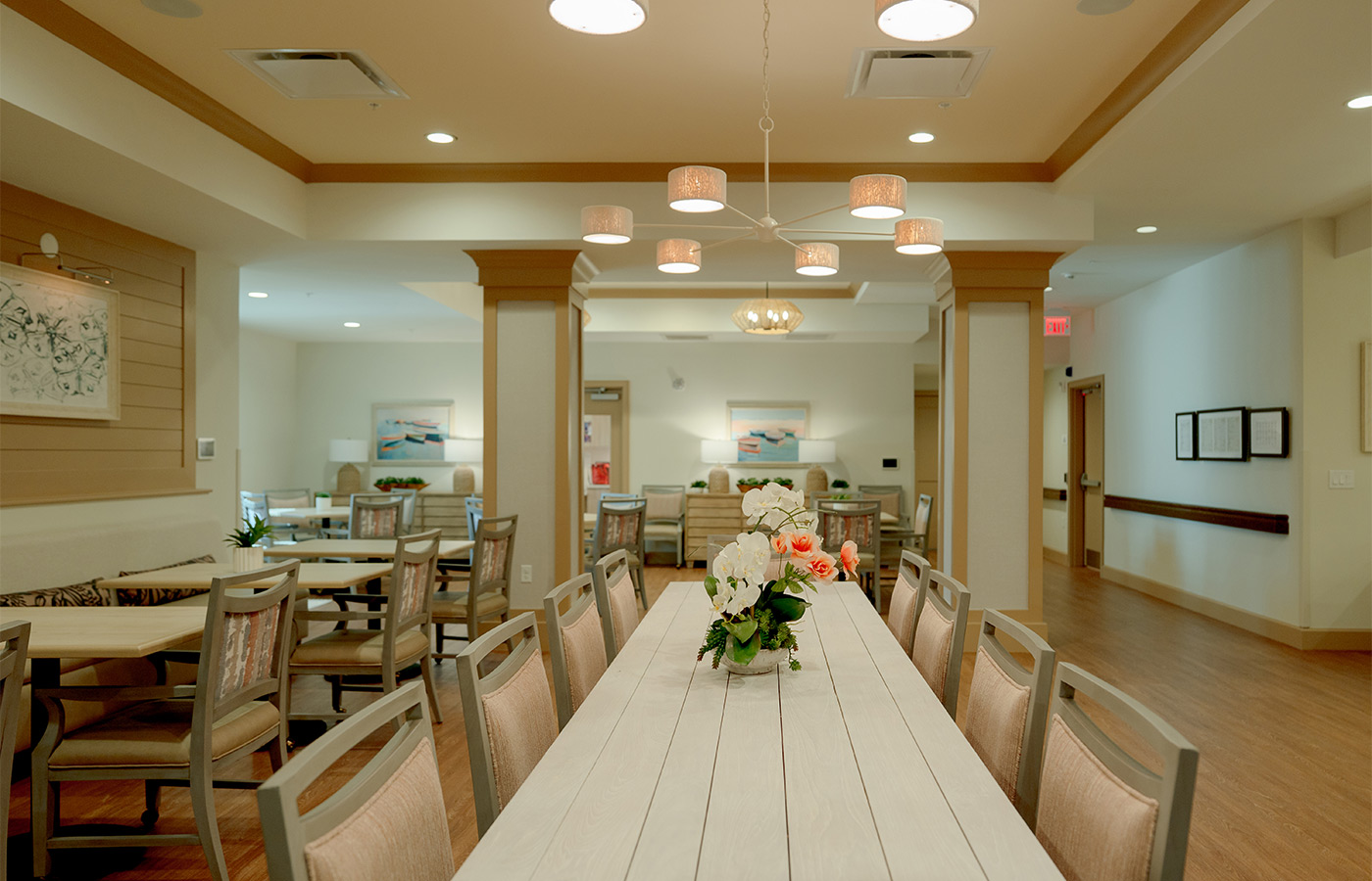 A dining room.
