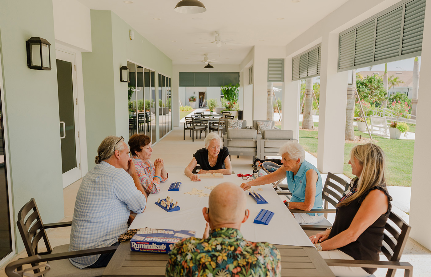 People playing a game outside.