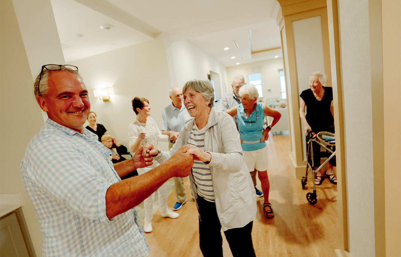 People dancing.