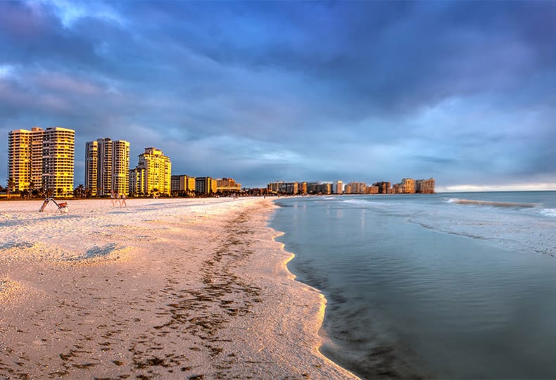 The coast of Marco Island.