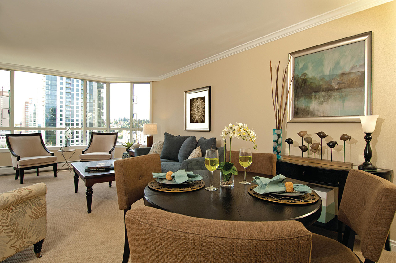 An apartment at Pacific Regent Bellevue.