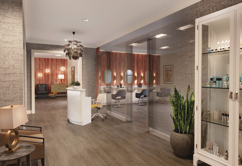 The spa at The Skybridge at Town Center.