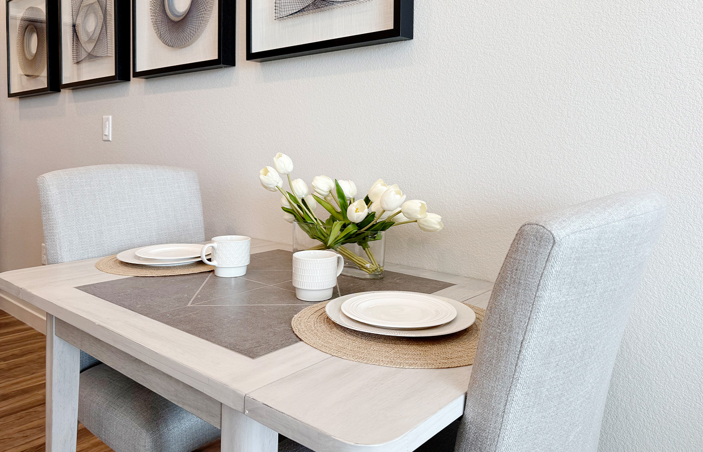 A dining table.
