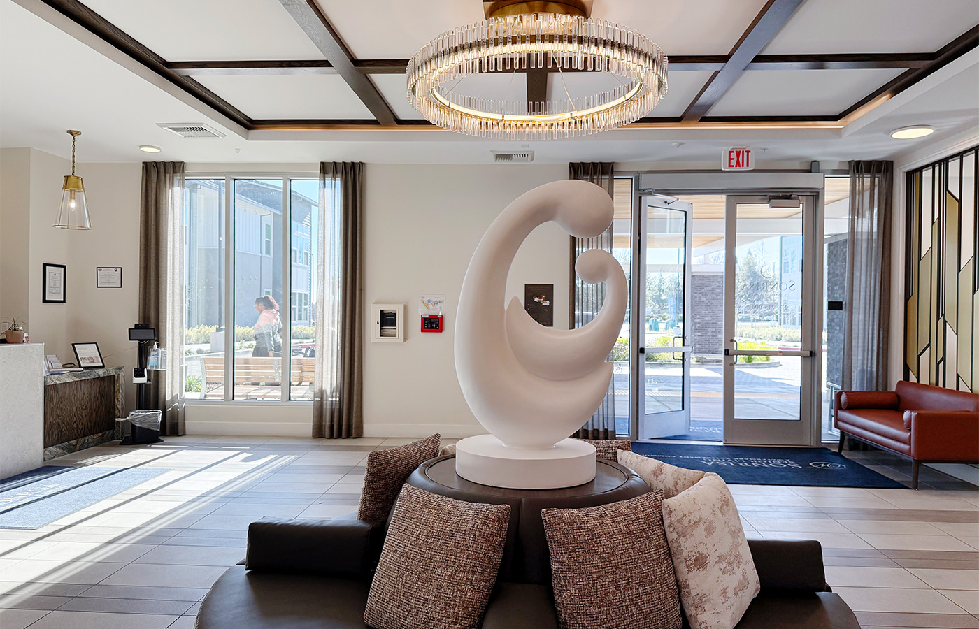 The lobby with a sitting area.