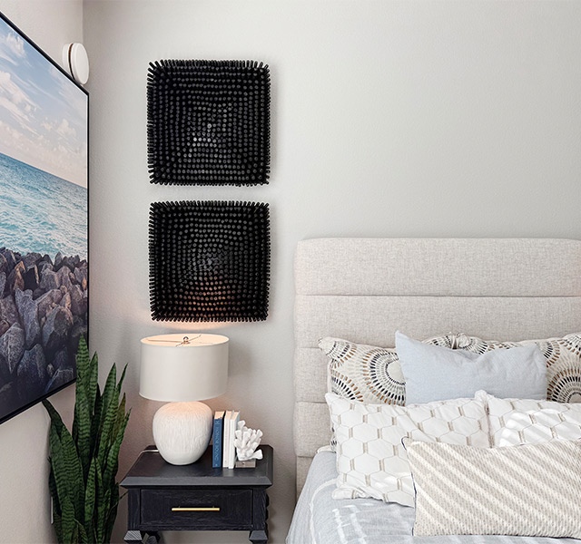 A fully furnished bedroom.