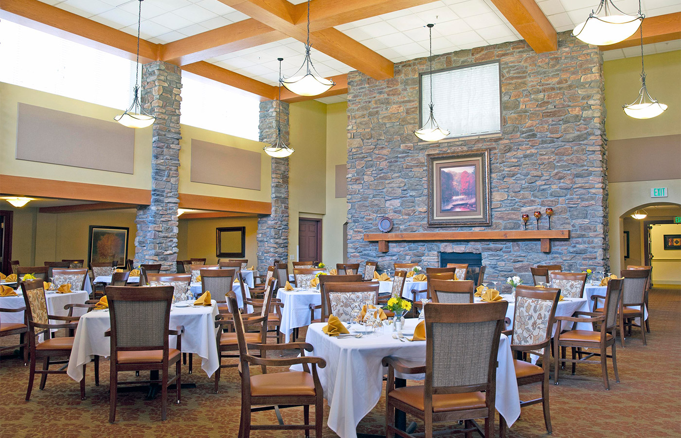The dining area at St. Andrews Village.