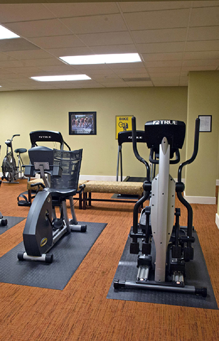 The fitness center.