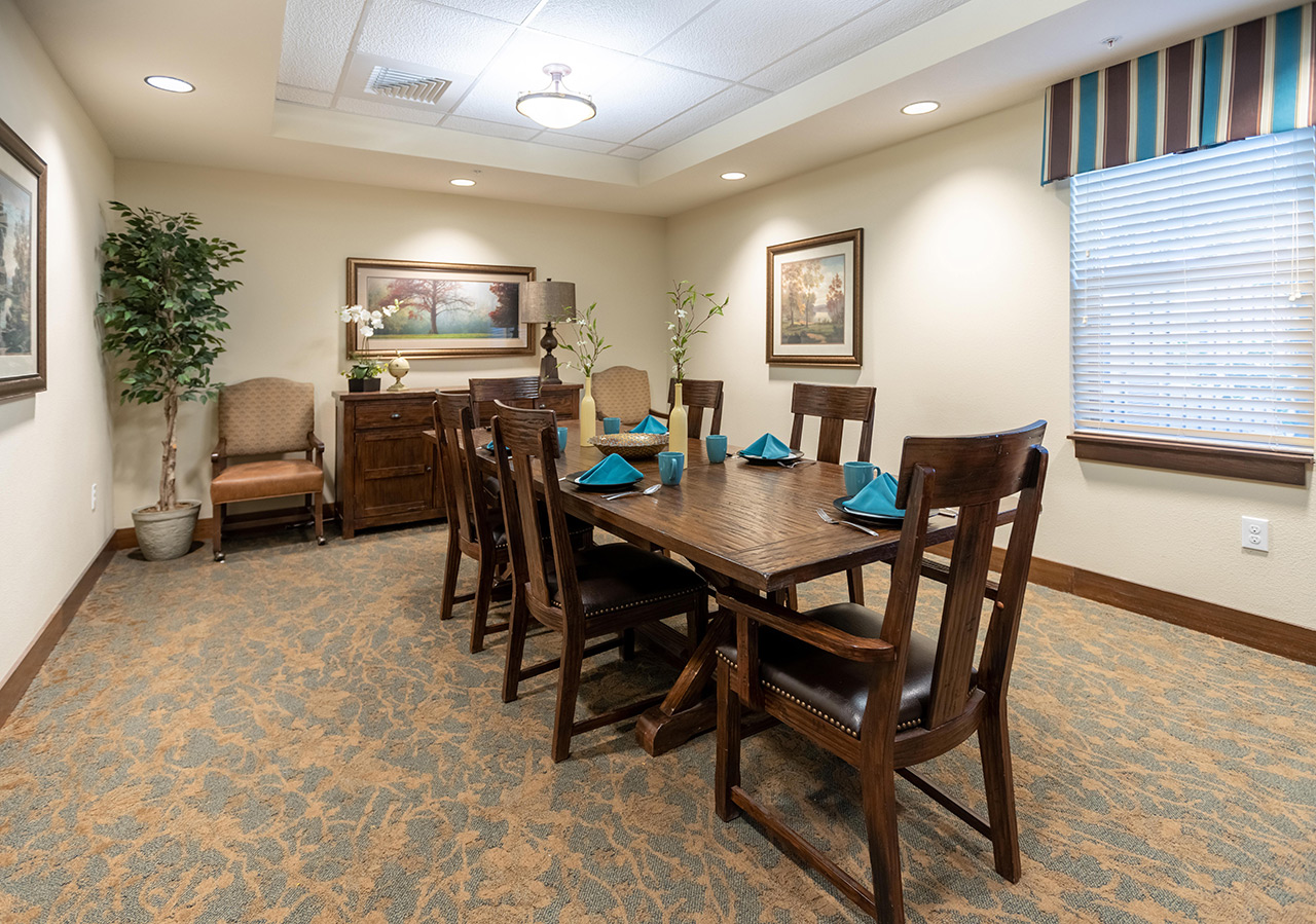 A private dining area at Summit Senior Living.