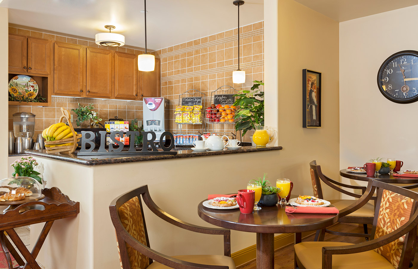 A bistro at The Cottages of Carmel.