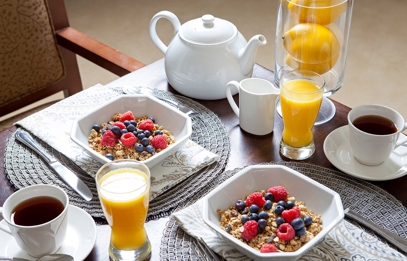 A table of breakfast.