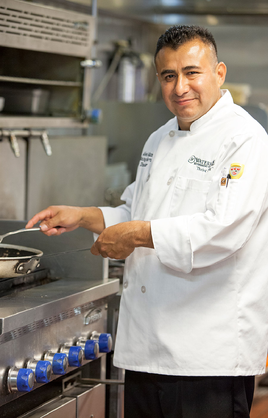 A chef in the kitchen.