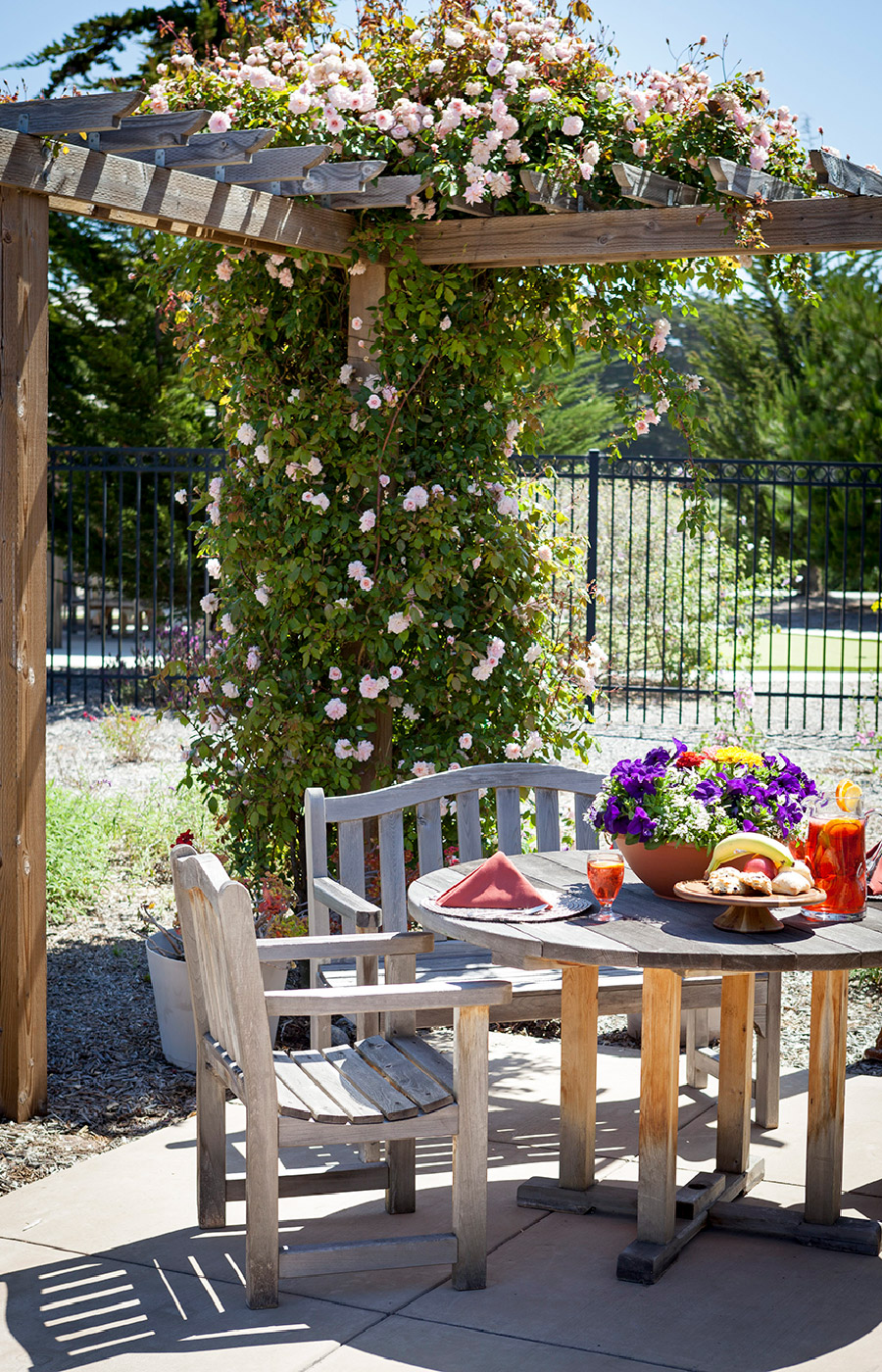 The garden at The Cottages of Carmel.