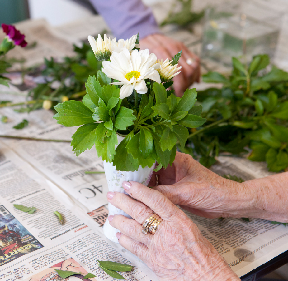 A floral arrangement.