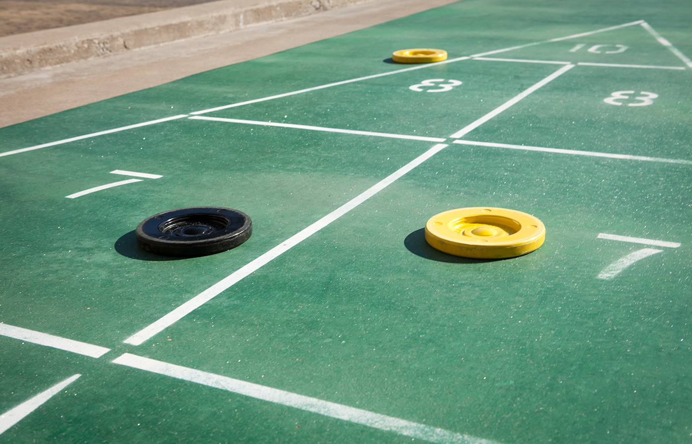 A shuffleboard.