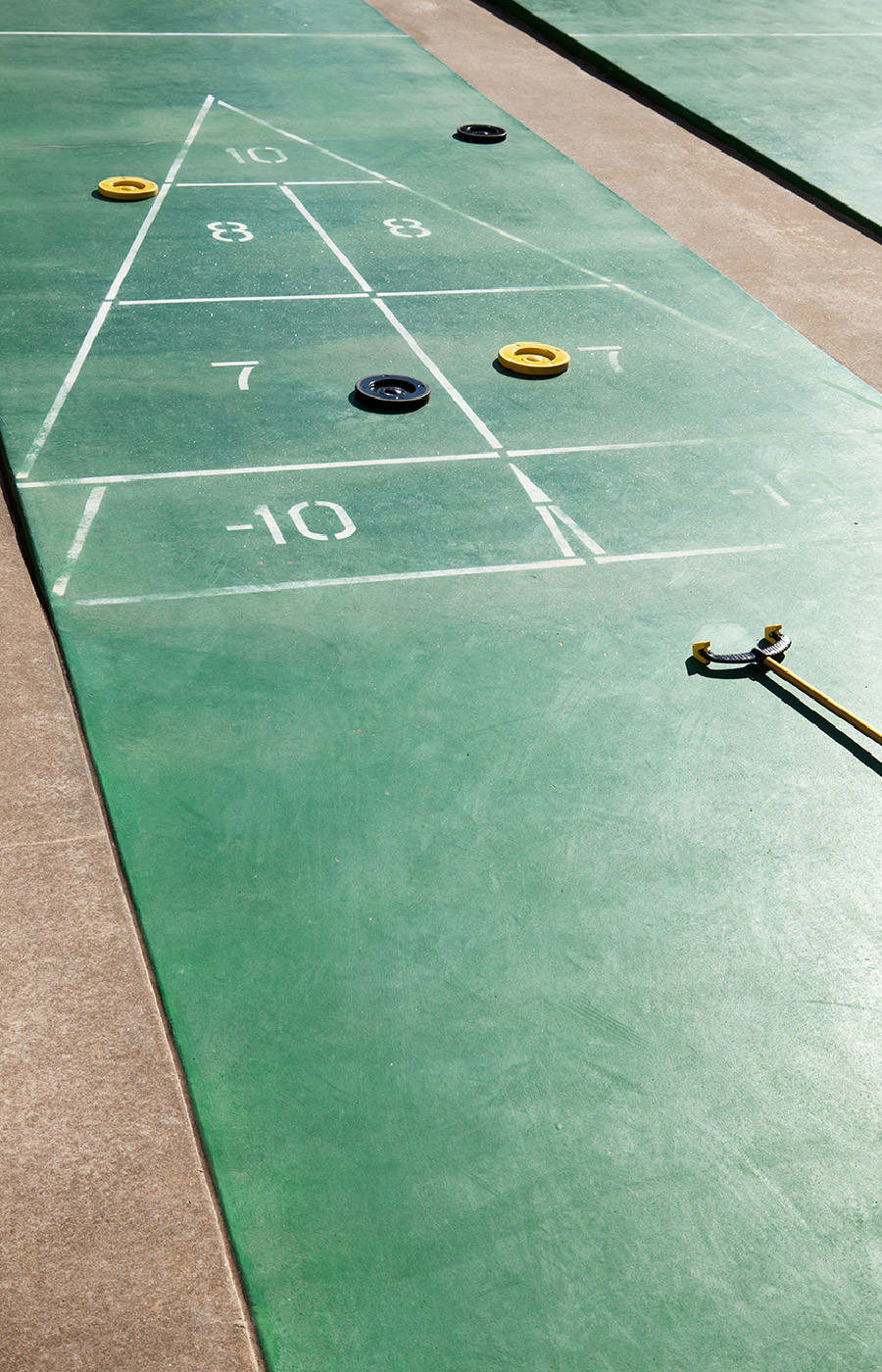 A shuffleboard.