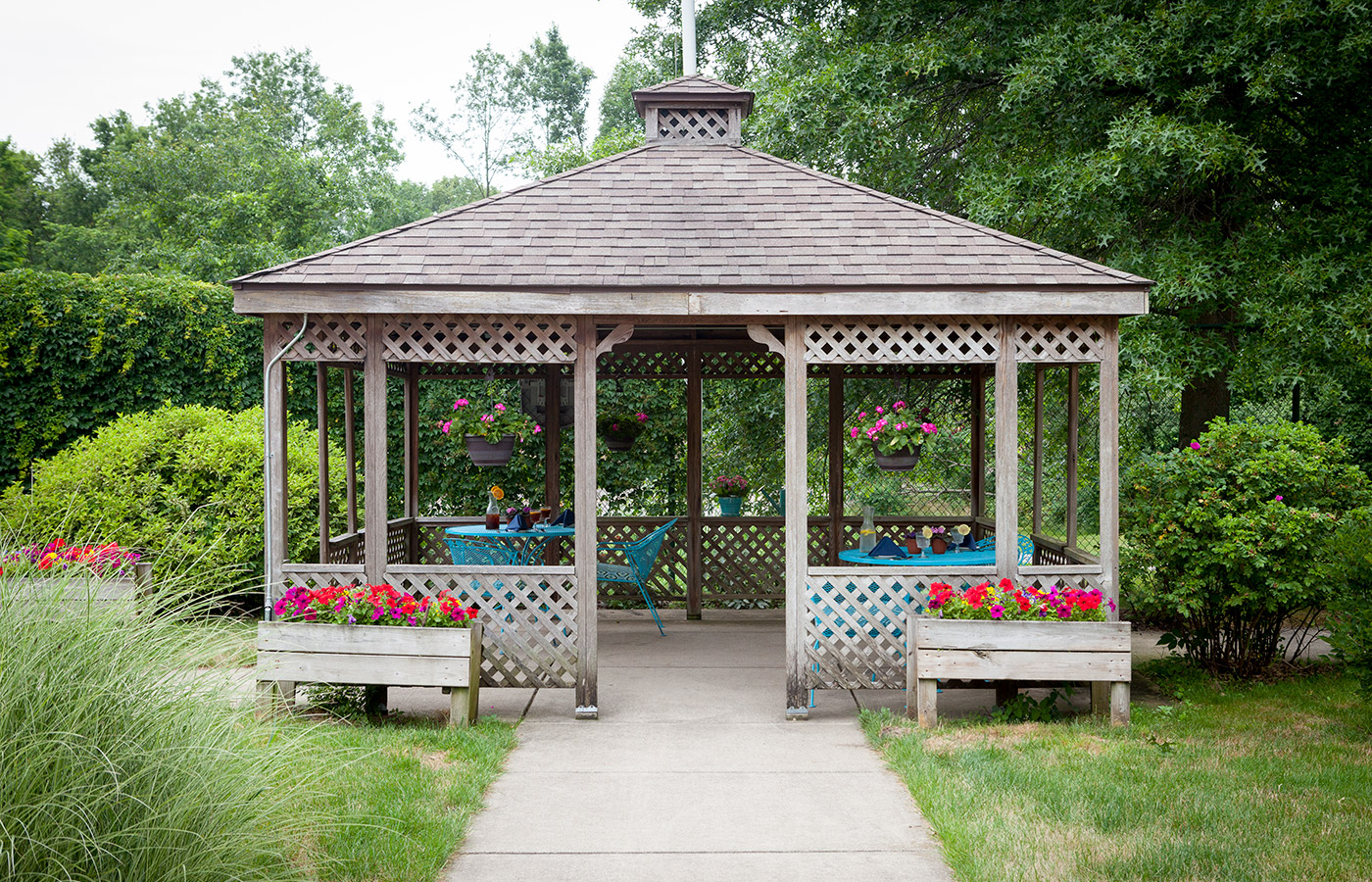 A gazebo at The Fountains at Bronson Place.