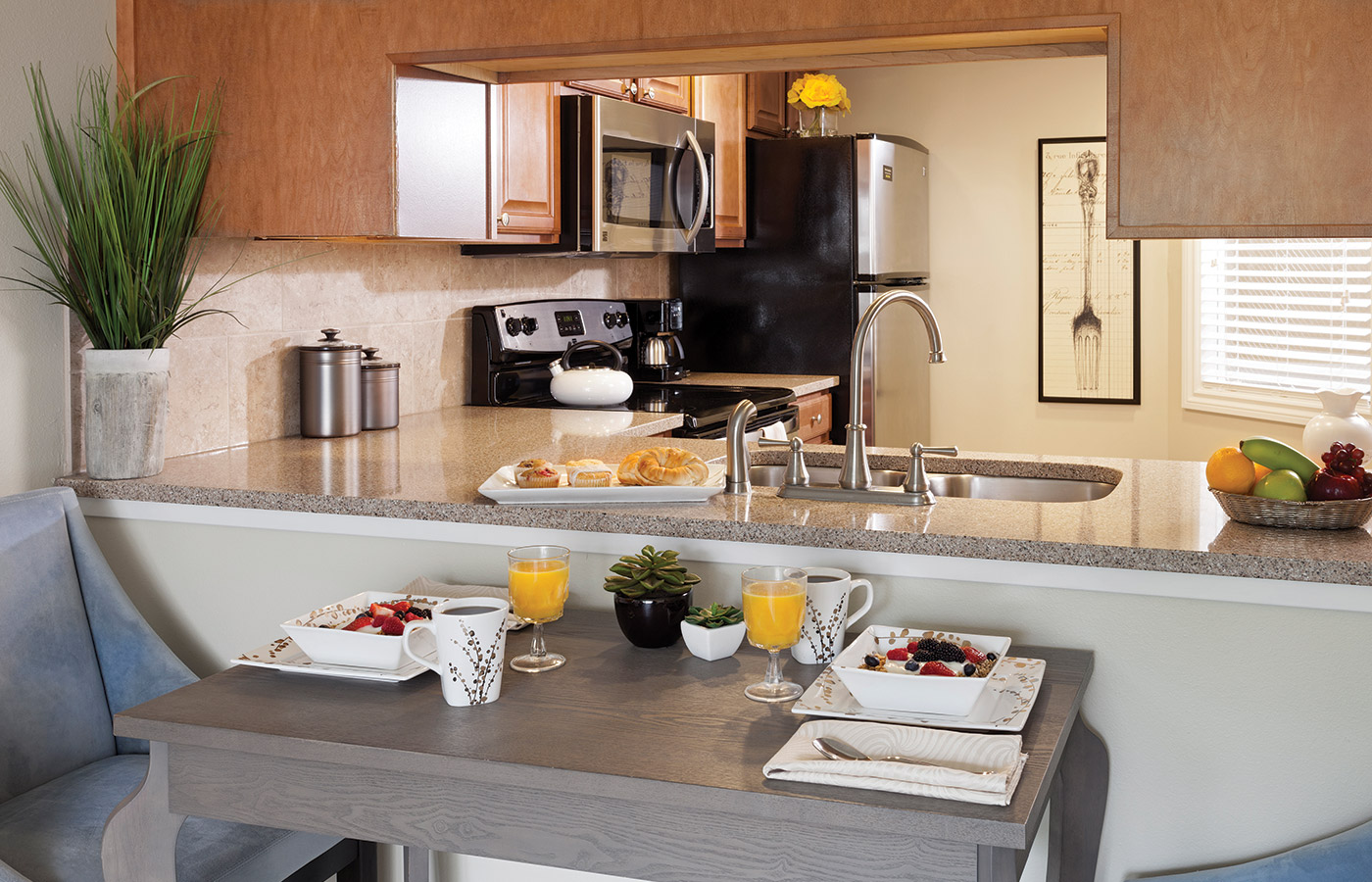 An apartment at The Fountains at Bronson Place.