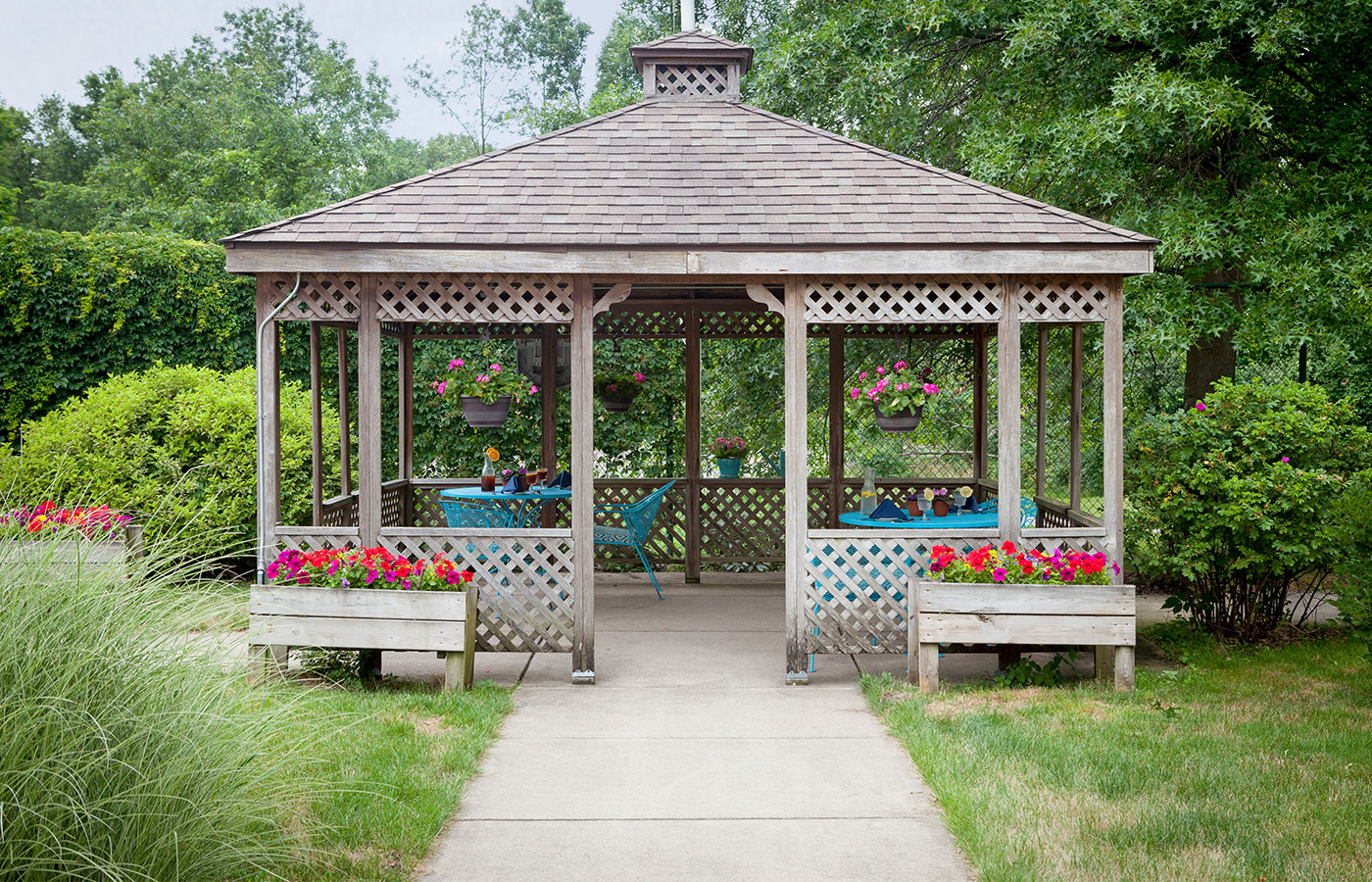 The gazebo at The Fountains at Bronson Place.