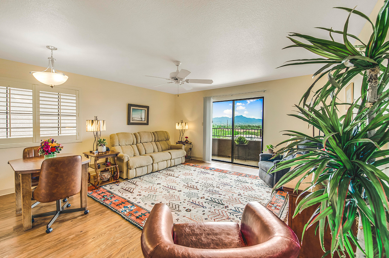 An apartment at The Fountains at La Cholla.