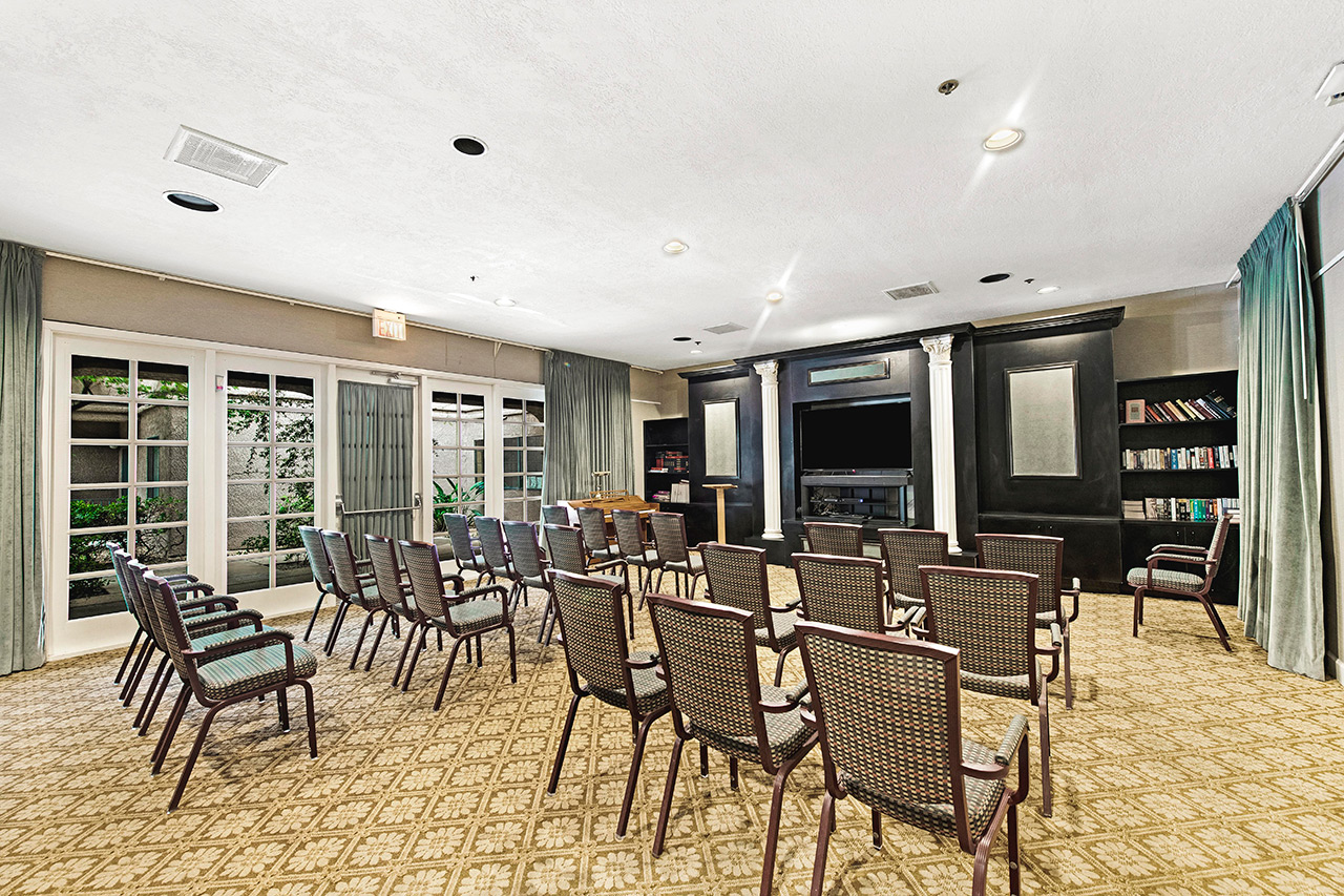 A theater room at The Fountains at La Cholla.