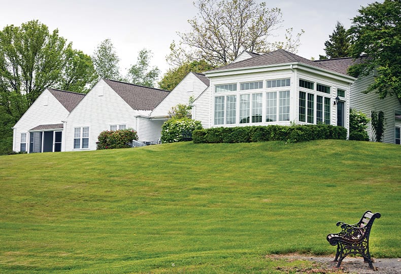 The Fountains at Millbrook building entrance.
